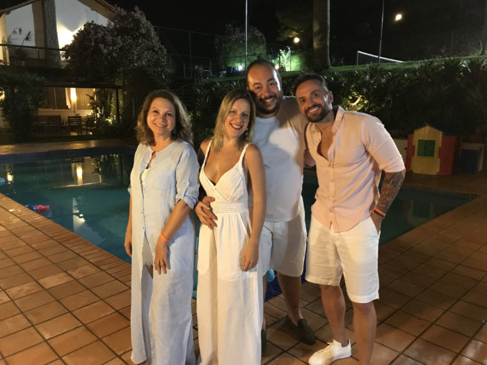 Norma Souza Gomes, Raquel e Diogo Souza Gomes e Guilherme Machado na virada do ano 