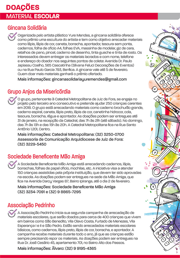 Campanhas arrecadam material escolar para crianças carentes 1 gincana solidaria