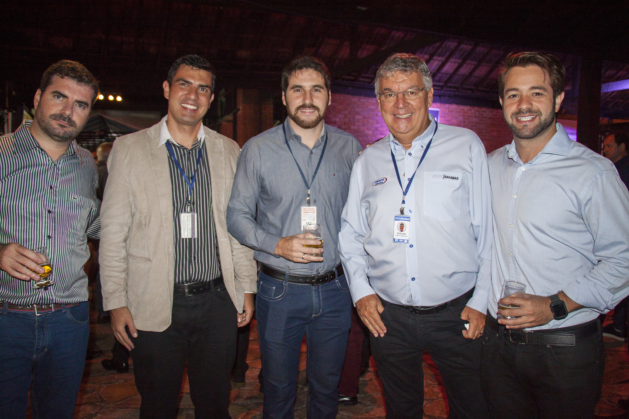 Alessandro Brandão, Wellington Montessi, Caio Januzzi, Nelson Junior e Daniel Mota, no Encontro de Negócios e Projetos do Grupo Bahamas Foto: Guilherme Ovídio