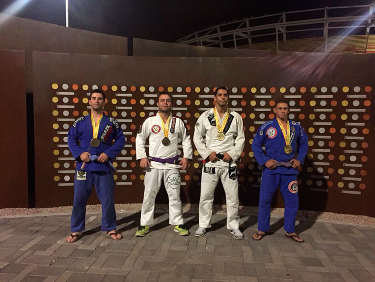 (Foto: divulgação) esp jiu jitsu esq p direita Carlos Rodrigo Juracy Junior William Sales e Paulo Shogun
