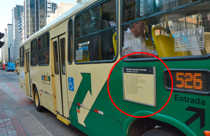 Ônibus voltarão a ter placa com informações sobre itinerário 1 onibus marcelo arquivo