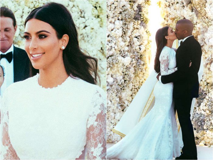 Inspirações de penteados para noivas 19 Noivas Famosas Kim Kardashian