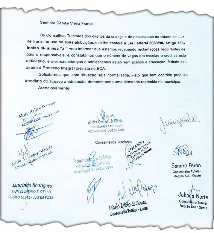 Famílias enfrentam dificuldade para matricular filhos perto de casa 1 conselho tutelar