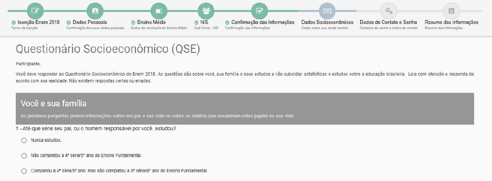 Como pedir isenção para a inscrição do Enem 7 isenção enem 2018 7