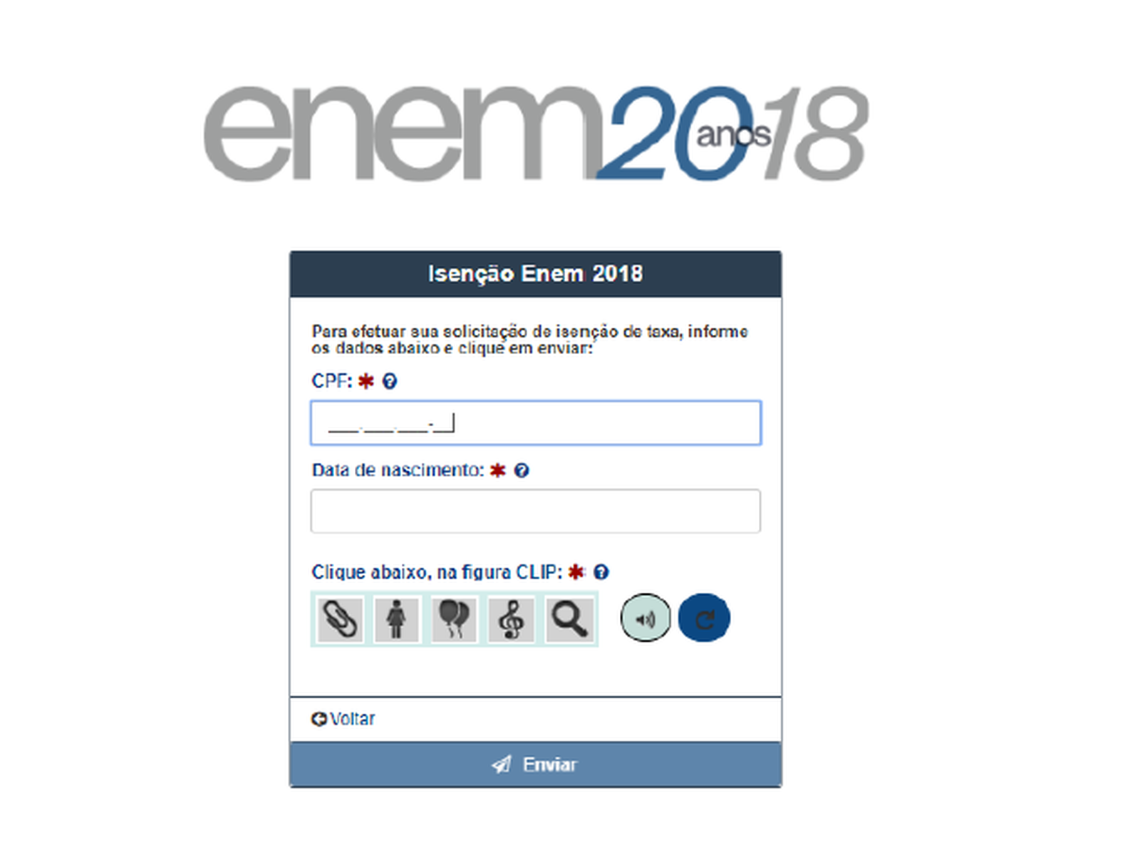Como pedir isenção para a inscrição do Enem 1 isenção enem 2018