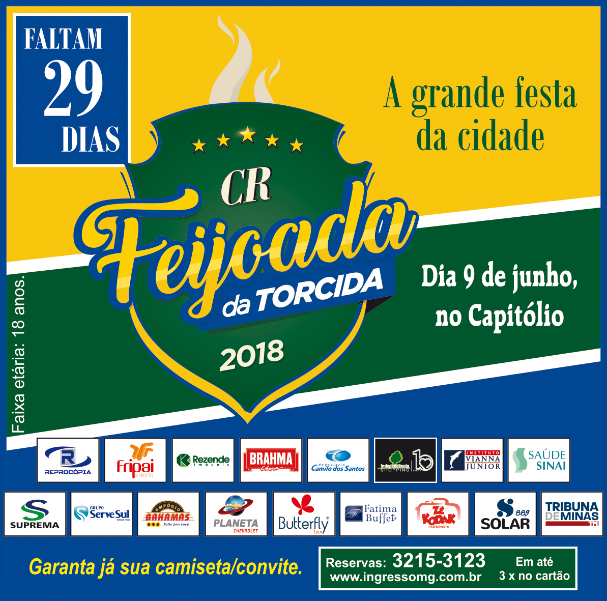 O vocalista da banda Onze 20, Vitin e Tatah Fávero no show do Atitude 67, no Privilège 3 FEIJOADA 2018 2X10 120518 SÁBADO em RGB para o Jorge