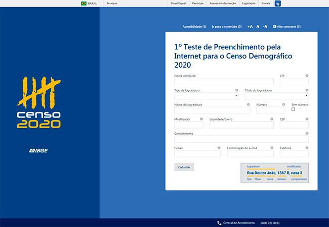 Juiz de Fora participa de teste de coleta pela internet para o Censo 2020 1 PrintCenso 2020