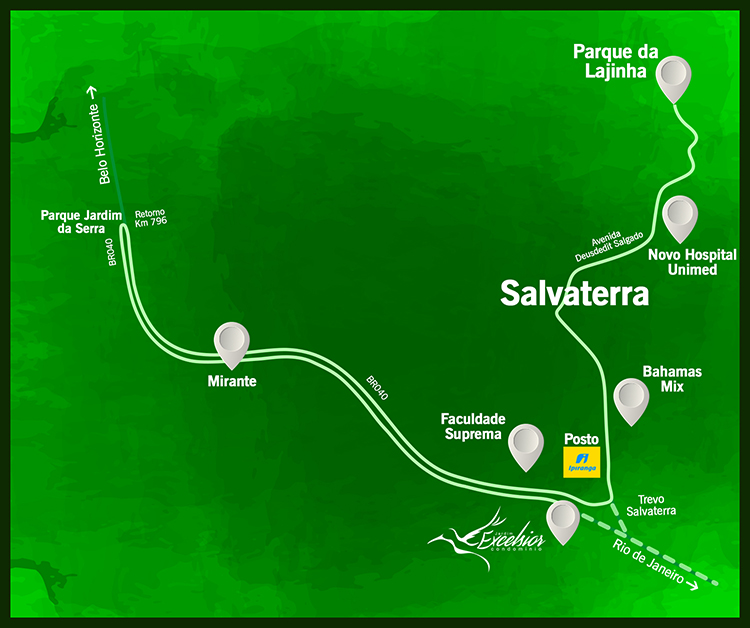Jardim Excelsior: a sua casa de frente para o mar (de montanhas) 5 mapa