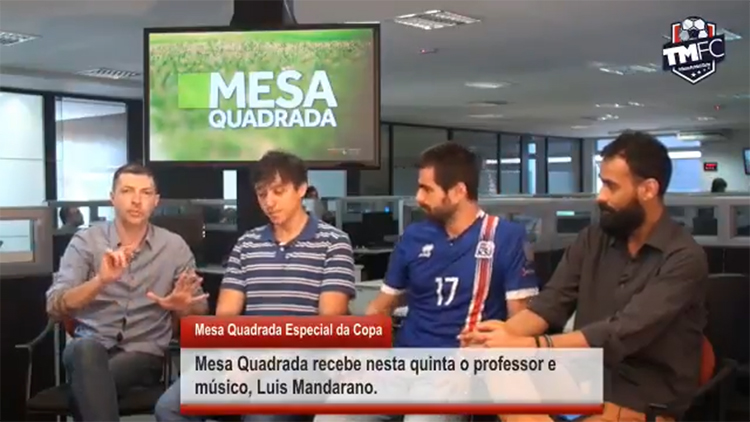 Imagem: Mesa Quadrada Especial de Copa recebe o músico e ator Luís Gustavo Mandarano