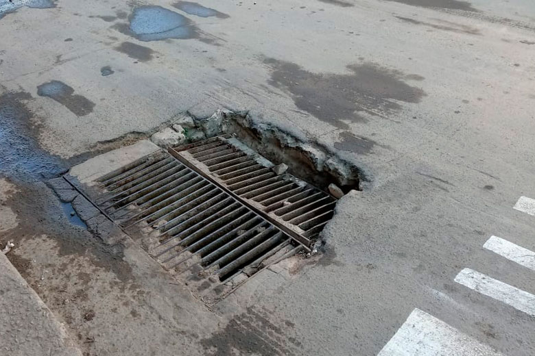 Bueiro desnivelado é problema em rua do Bairro Nova Suíssa 1 VU Nova Suíssa