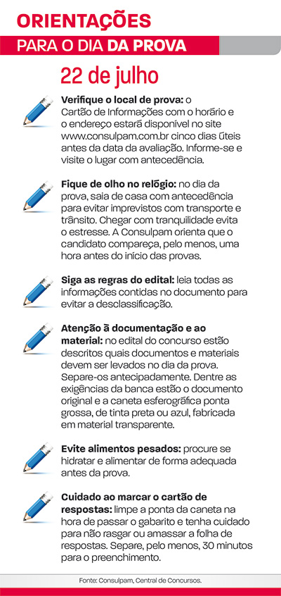 Professores dão dicas para concurso da Câmara 1 orientações dia da prova