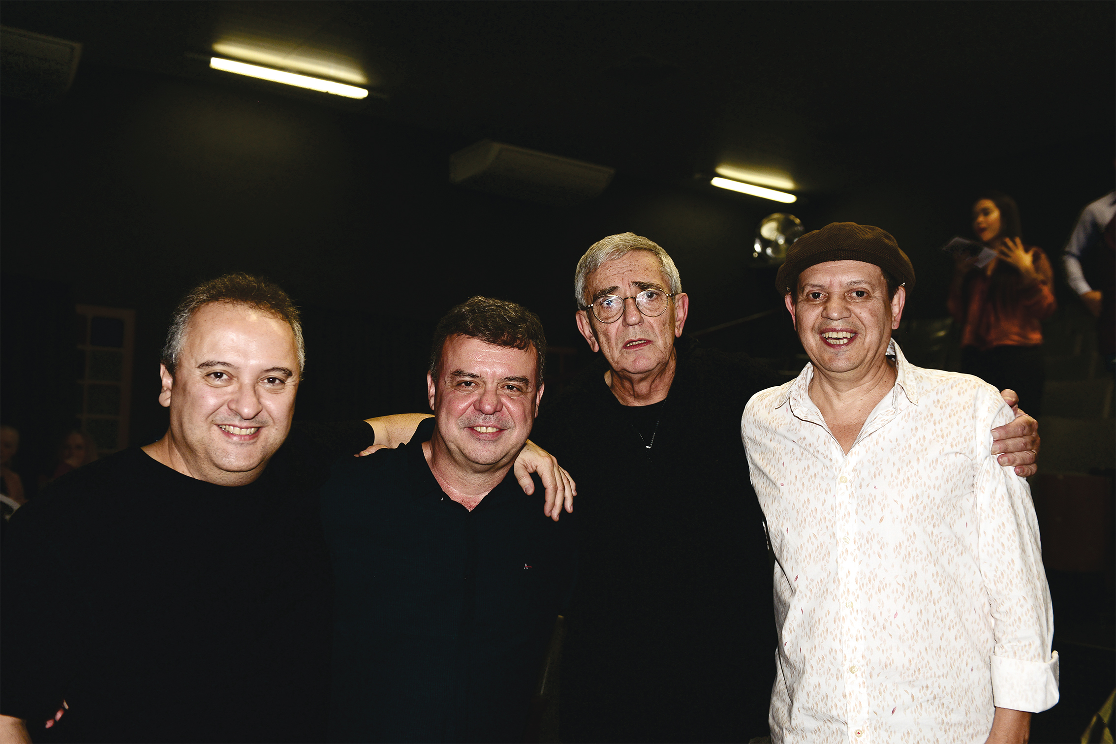 No lançamento do videoclipe "Retrato", Iacyr Anderson Freitas, Luizinho Lopes, José Luiz Ribeiro e Bré Rosário Foto: Aelson Amaral