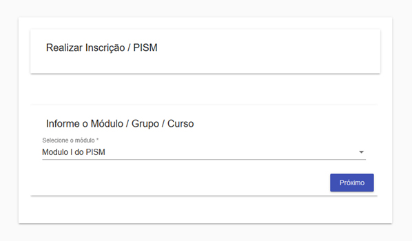 Inscrições para o Pism 2019 estão abertas 2 Seleção módulo Pism