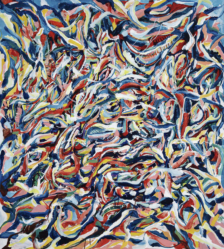 Exposição nos Correios reflete a potência das subjetividades 4 Acrílica-sobre-teça-sem-título-Silvia-Neves