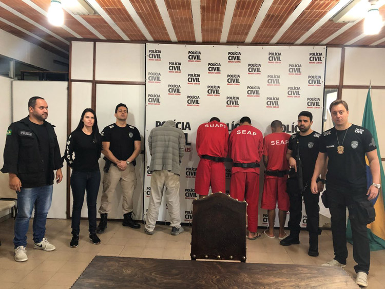 Polícia Civil apresenta suspeitos de homicídios 1 coletiva PC