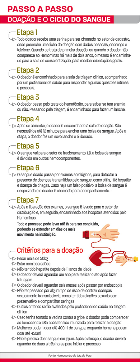 doação e o ciclo do sangue