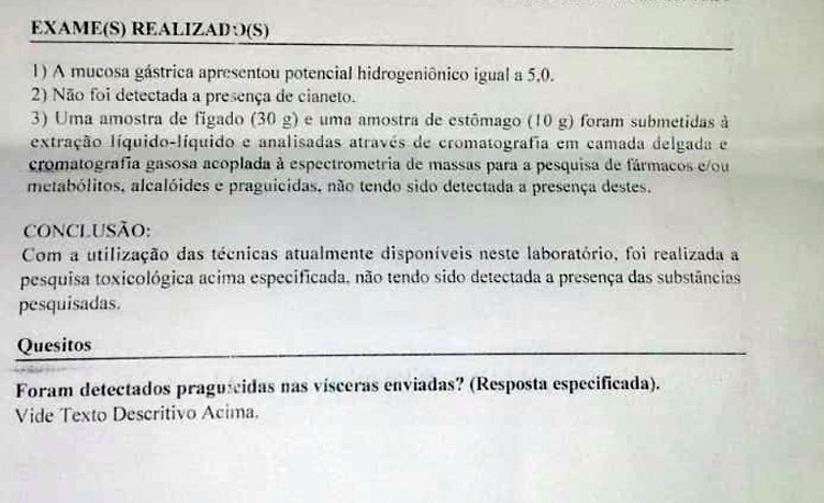 Laudo aponta causa natural em morte de aposentado 1 laudodentro