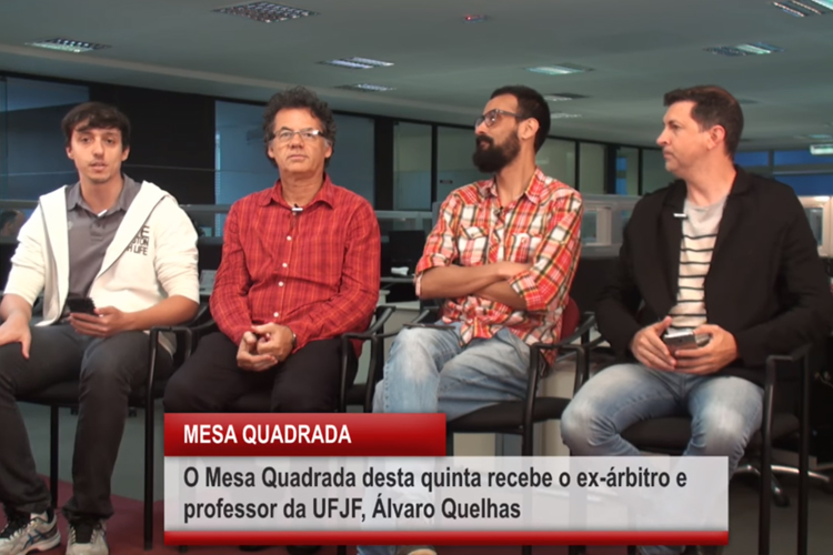 Imagem: Mesa Quadrada recebe o ex-árbitro e professor Álvaro Quelhas