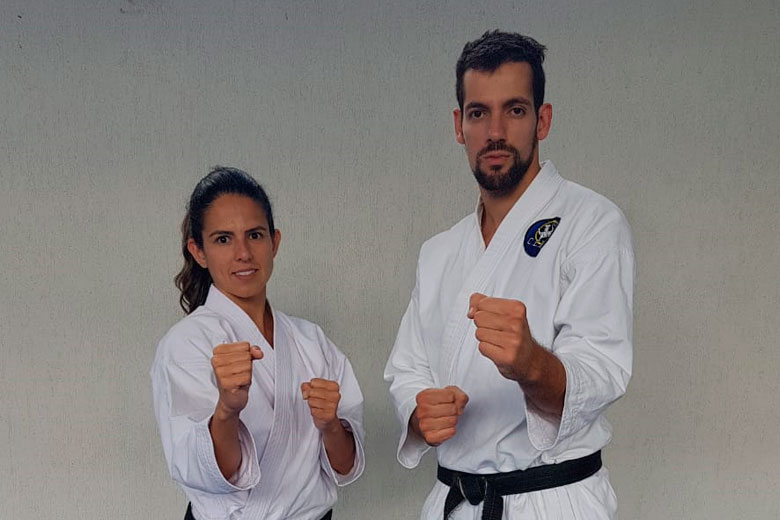 Dupla juiz-forana disputa Pan de Caratê Tradicional 2 Dupla-Pan-de-Caratê