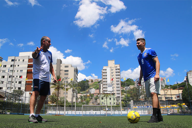 Do Bom Pastor para a liga universitária de futebol dos EUA 2 Julio-Rangel-Sergio-Moraes