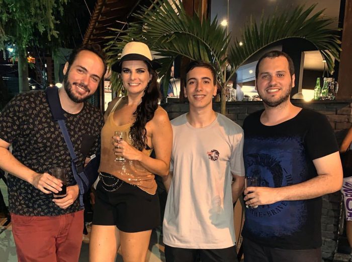 Thiago Miranda, Ludmila Abreu, Matheus Cabral e Lucas Ribeiro na noite inaugural no Alto dos Passos  