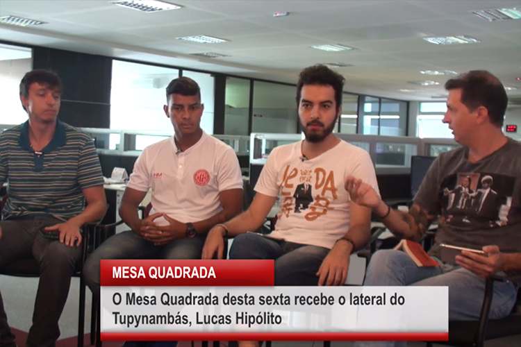 Imagem: Mesa Quadrada recebe o lateral do Tupynambás, Lucas Hipólito