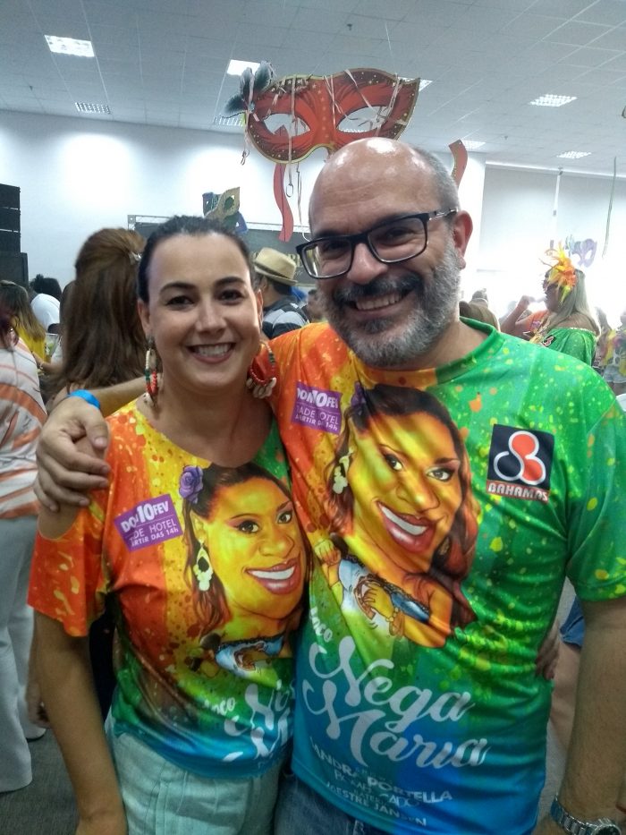 Também na animada tarde pré-carnavalesca, Wagner Daibert e Marielli Chrispim