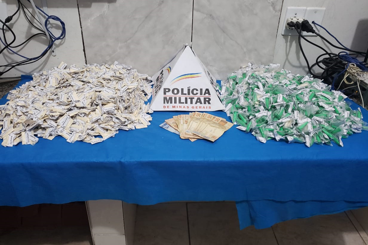 Drogas do Comando Vermelho abasteceriam carnaval de S. J. Nepomuceno 1 para capa drogas PM divulgação PM