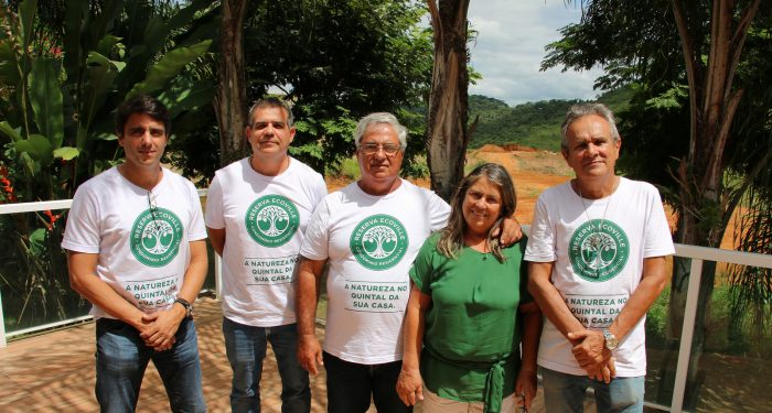 Valério Ribeiro, Ronaldo Souza, Jorge e Anália de Souza Homem e Noel Soares lançam hoje o condomínio residencial Reserva Ecoville 