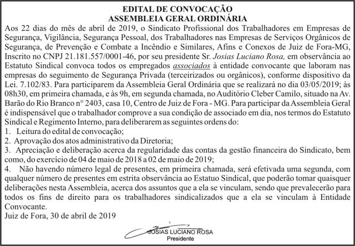 Edital de Convocação Assembleia Geral Ordinária 4 1 JOSIAS.