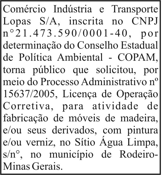Comércio Indústria e Transporte Lopas S/A 4 1 LOPAS.