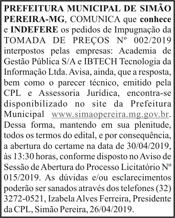 Prefeitura Municipal de Simão Pereira-MG 7 1 SIMAO PEREIRA 002.