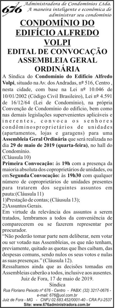 Condomínio do Edifício Alfredo Volpi 4 1 ALFREDO VOLPI