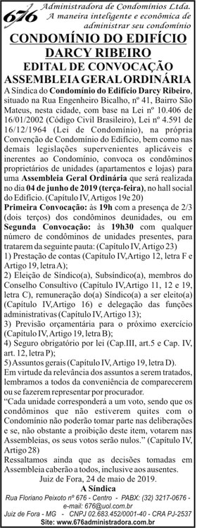 Condomínio do Edifício Darcy Ribeiro 4 1 DARCY RIBEIRO
