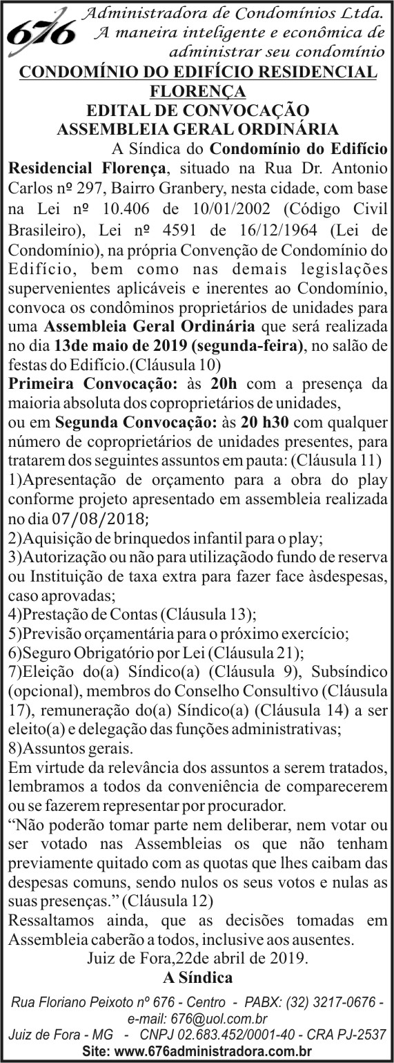 1 FLORENÇA ORDINARIA.