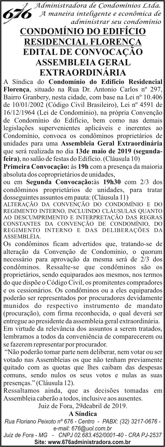 Condomínio do Edifício Residencial Florença 4 1 FLORENÇA.
