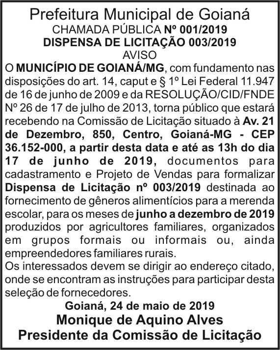 Prefeitura Municipal de Goianá 4 1 GOIANA 001