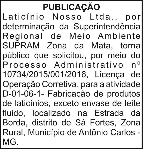 Laticínio Nosso Ltda. 4 1 LATICINIO