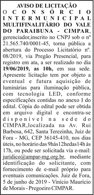 Licitação - CIMPAR 4 1 CIMPAR