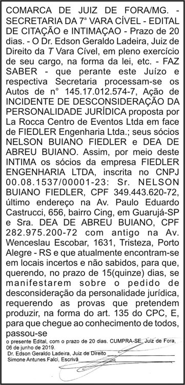 1 INTIMAÇAO