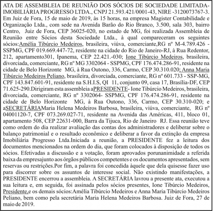 Imobiliária Progresso LTDA 4 1 PROGRESSO