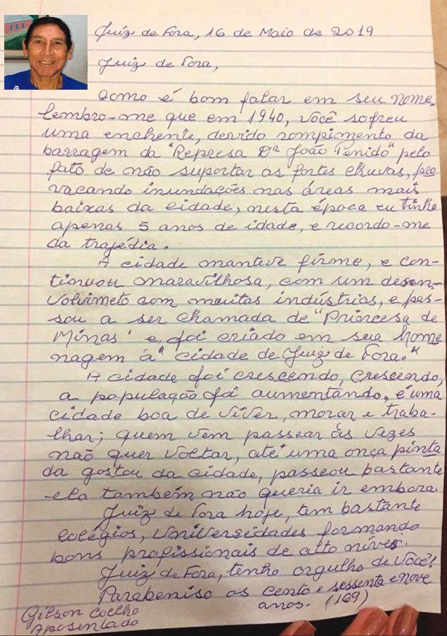 carta 2 gilson escrita a mão