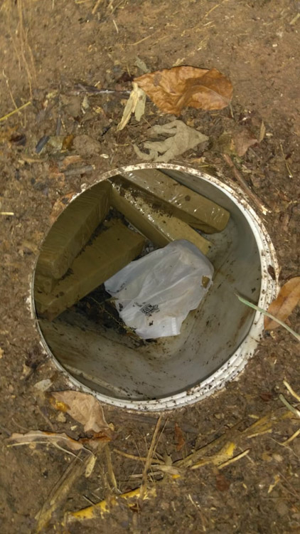 PM encontra barras de maconha enterradas 1 drogas no tonel 2 divulgação PM