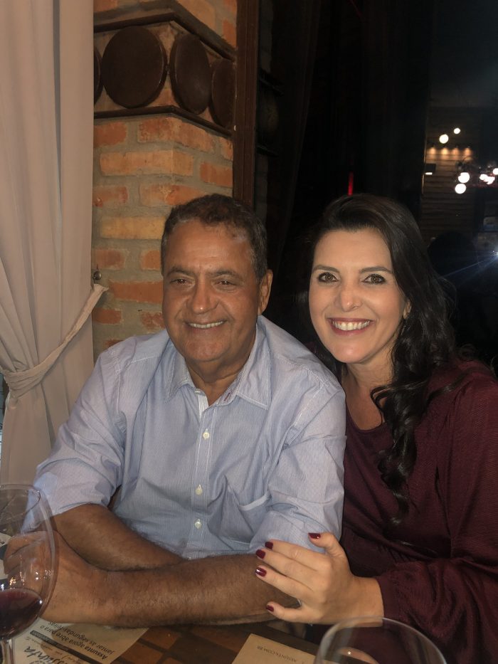 Alcedir Nunes e Elaine Moreira, anteontem, no jantar da Assunta