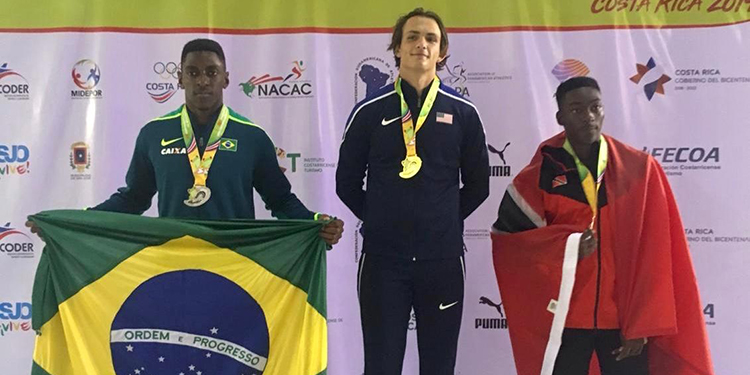 Luiz Maurício é vice-campeão pan-americano sub-20 no lançamento de dardo 3 esp dardo Luiz Maurício Pan sub 20 pódio foto arquivo pessoal destacada