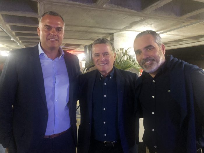 Neylson Almeida, Jovino Campos e Fernando Utsch no 'coq' inaugural do Bahamas Santa Terezinha 