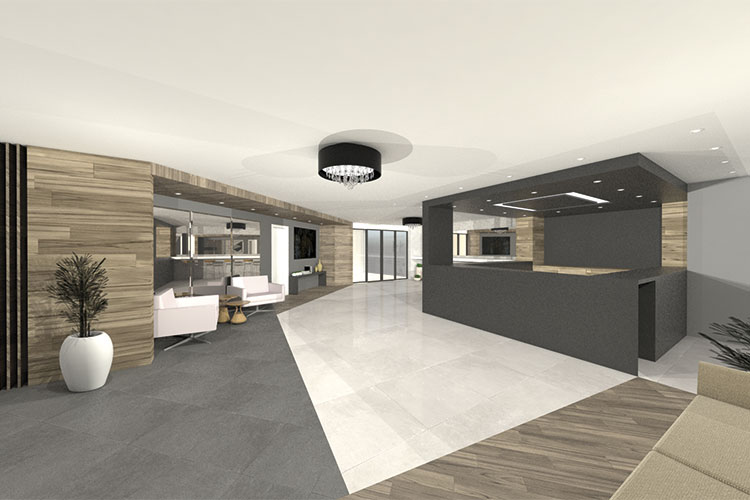 Praticidade e sofisticação no Wembley Flats 4 hall