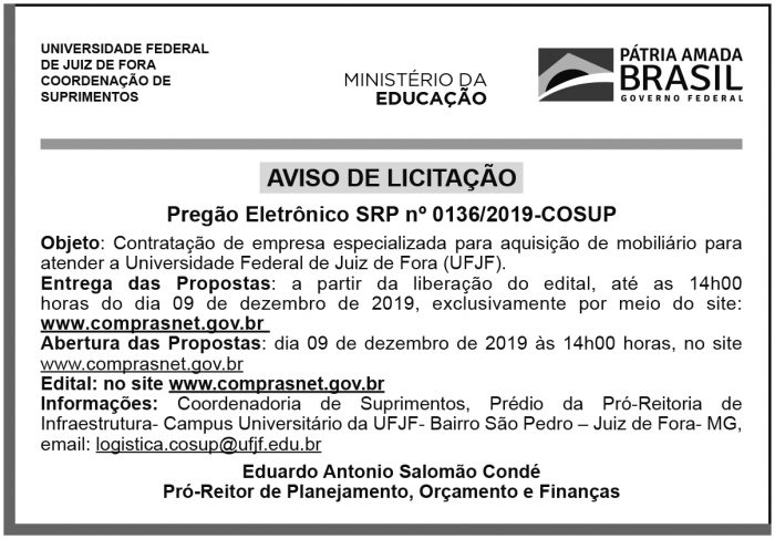 Aviso de Licitação - UFJF 4 1 UFJF2
