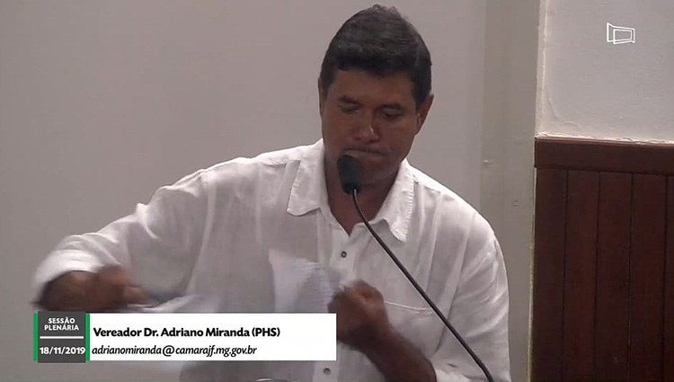 Presidente da CPI dos ônibus rasga respostas encaminhadas pela PJF 1 adriano miranda tv camara