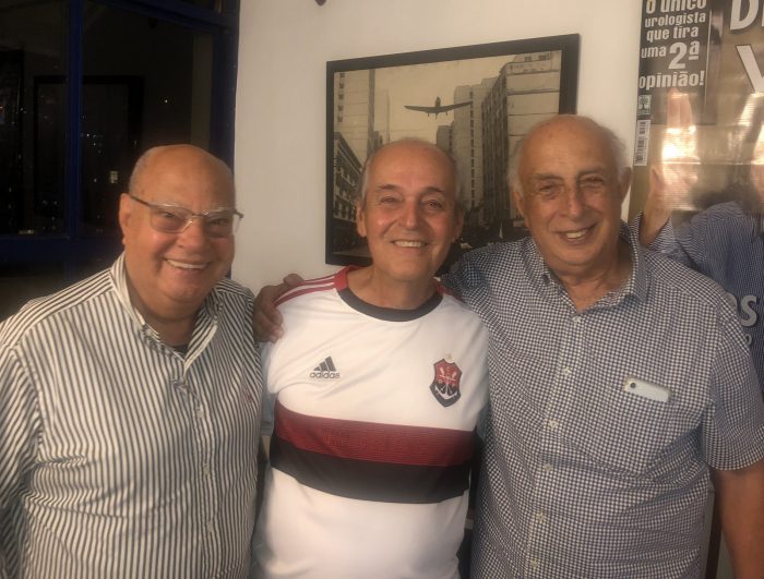 Paulo Ely Braz Pereira, Luiz Alberto Campos e Thales Ramos, em recente jantar na Academia Rio Branco